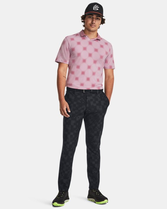 Men's Curry Printed Polo, Pink, pdpMainDesktop image number 2